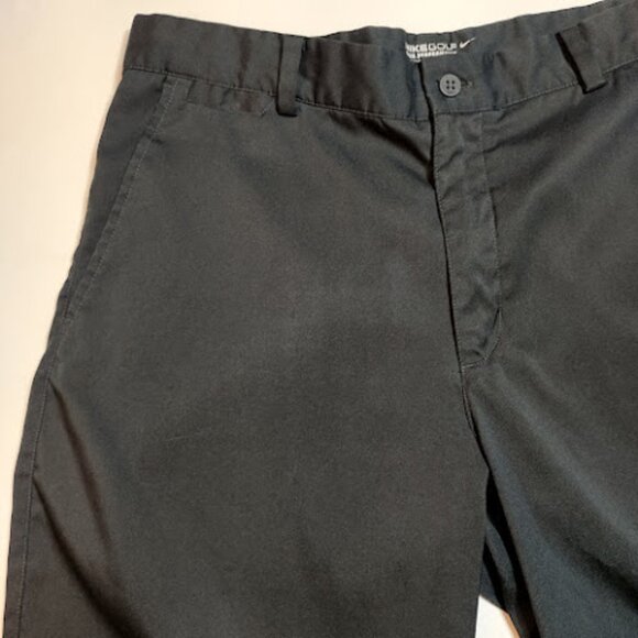 NIKE Golf Tour Performance Dri-Fit Flat Front Black Shorts Mens 32 - Picture 5 of 12